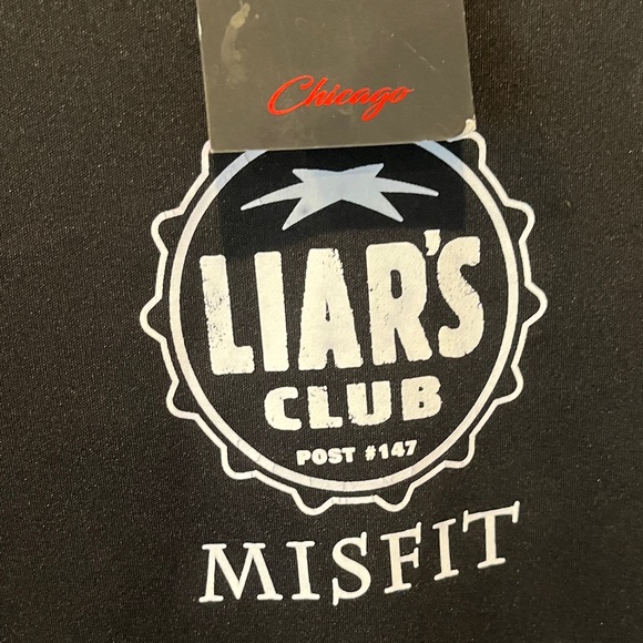 Liar’s Club Misfit Women’s Black Long Fringe Sleeve Ghost Bella Top Size L NWT - Picture 5 of 10